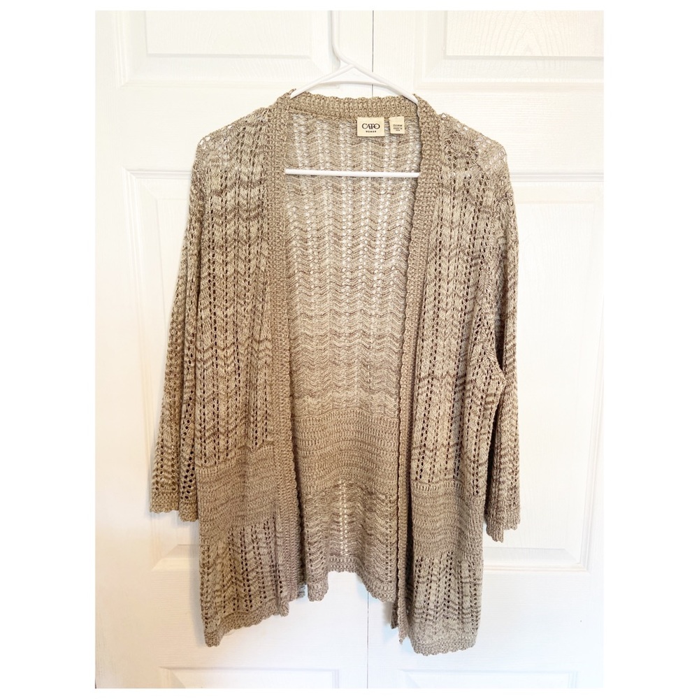Tan cardigan 22/24W